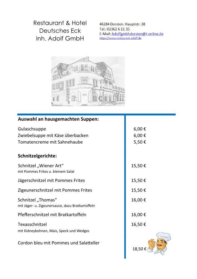 Speisekarte |