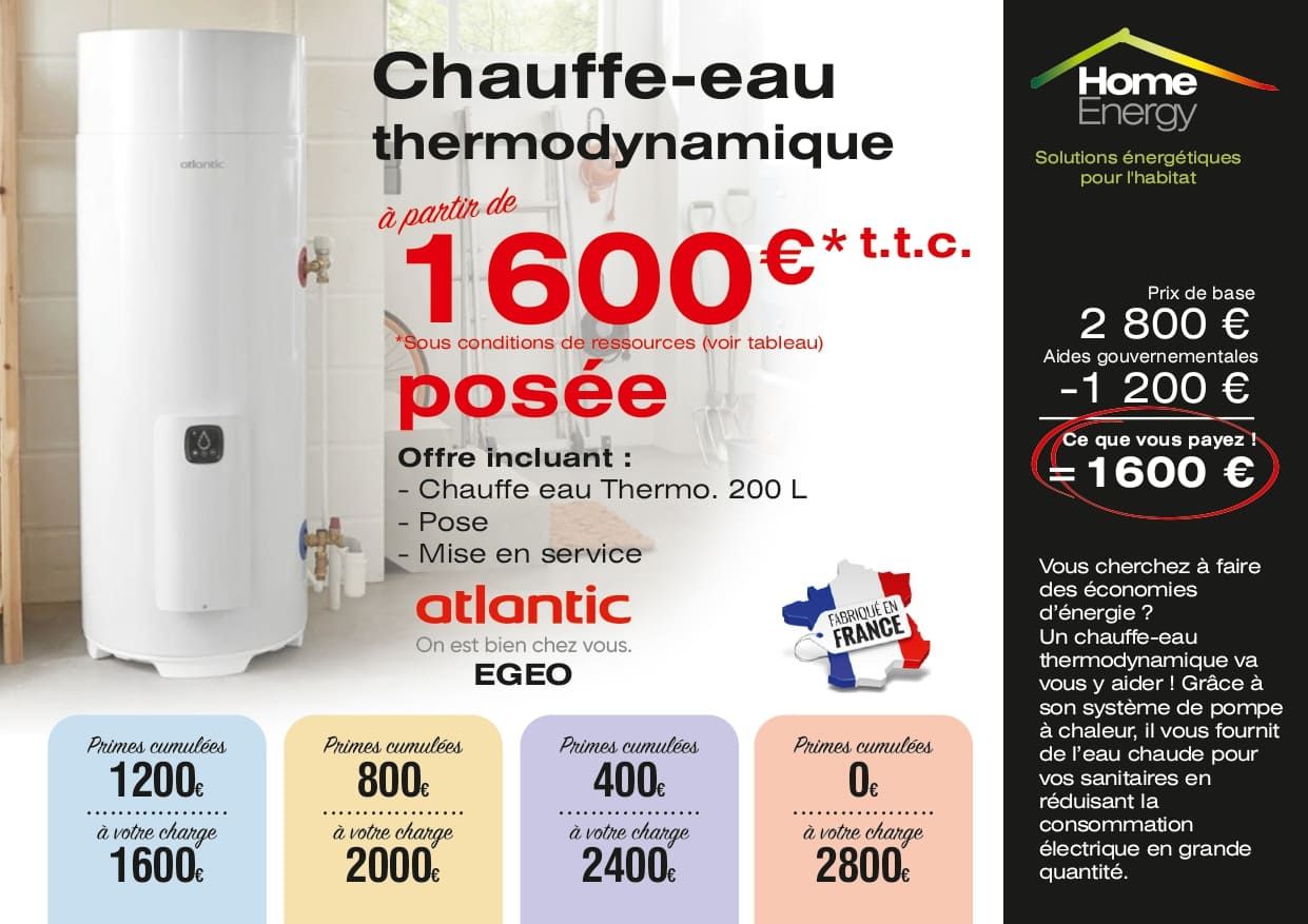 Prime chauffe-eau thermodynamique