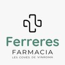 Ferreres Farmacia logo in green and black with Les Coves de Vinromà texto