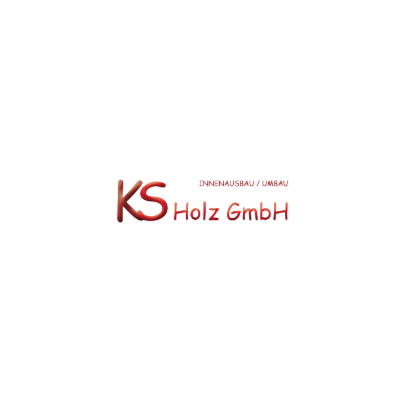 Logo der KS Holz GmbH in Rot auf weissem Hintergrund