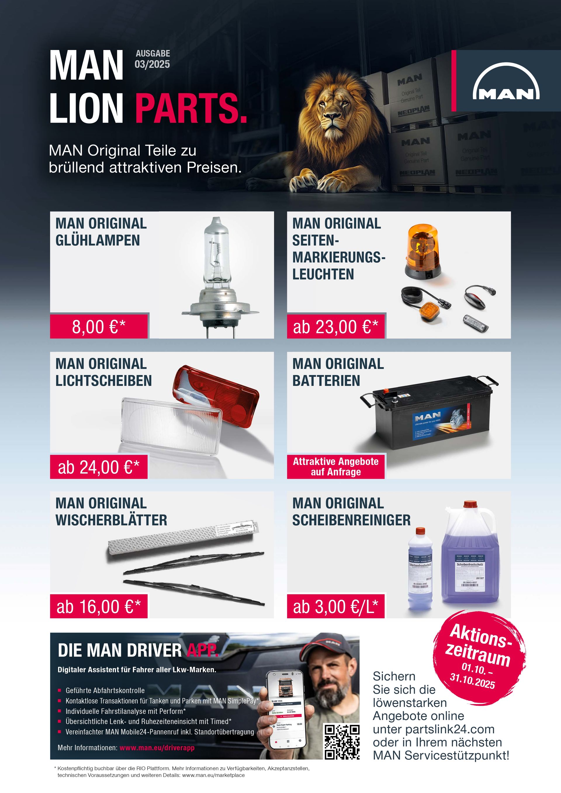 Flyer MAN Teile Aktion Oktober 2025