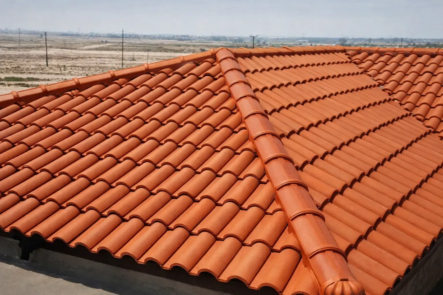 Tejado que ha sido reparado y ya no tiene goteras
