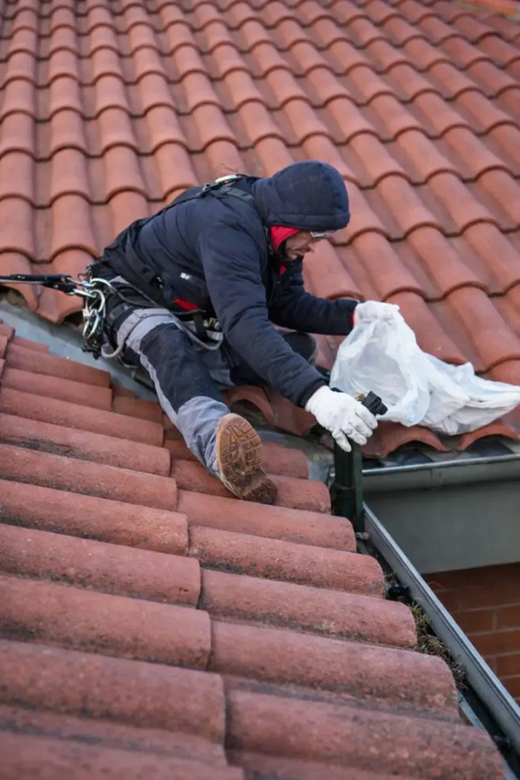 Tejado tras arreglo para evitar goteras