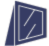Logo bleu avec un « S » stylisé à l'intérieur d'un carré, incliné en diagonale, avec une ligne divisant le « S ».