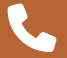 Un icono de teléfono blanco sobre un fondo marrón.