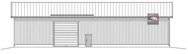 Suuri lämmin konehalli