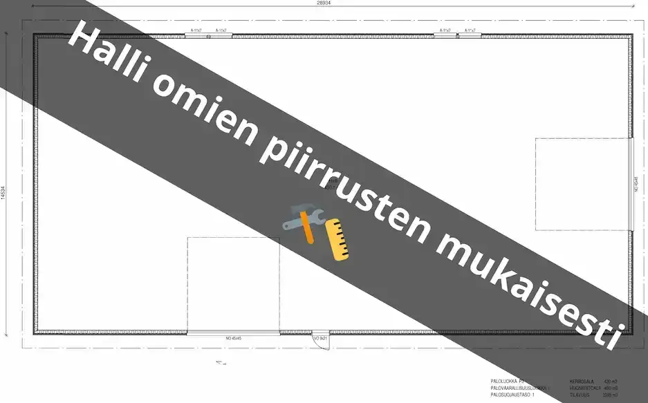 halli omien piirrosten mukaisesti