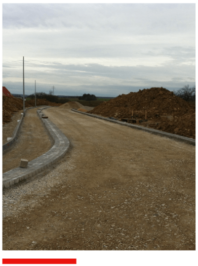 Eine unbefestigte Straße