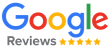 Logo Google Reviews avec cinq étoiles dorées