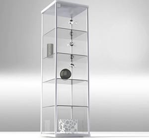 Eine Glasvitrine