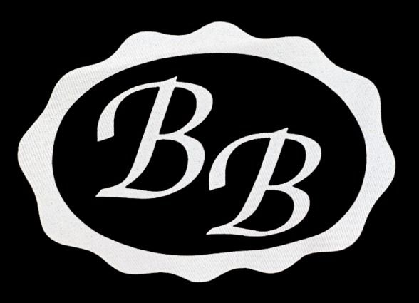 Las letras "BB" en una elegante tipograf&iacute;a cursiva verde dentro de un marco 