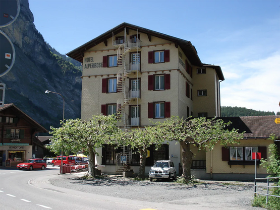 restaurant aussen - hotel & restaurant alpenrose - innertkirchen