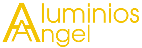 Logotipo amarillo: "A" estilizada con "luminios Angel" en una fuente serif clara.