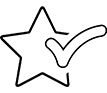 Icon Stern mit Häkchen