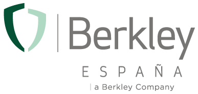 Logotipo de Berkley España con un escudo en verde y gris. El texto dice