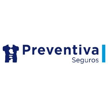 Logotipo de Preventiva Seguros: silueta azul con texto 