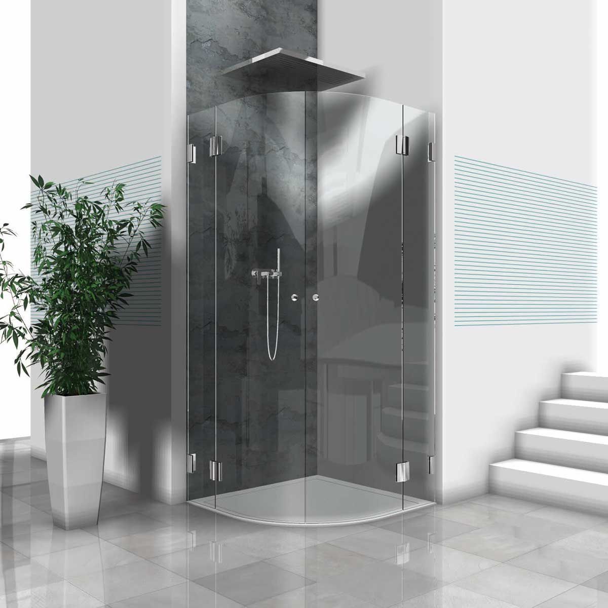 moderne Glasduschkabine