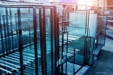 mehrere Glasscheiben mit Rahmen