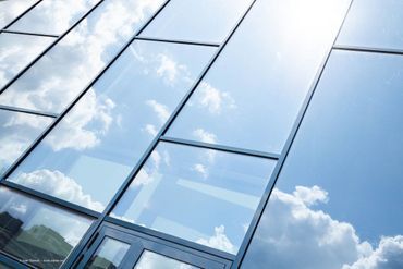 Dachfläche aus Glasscheiben