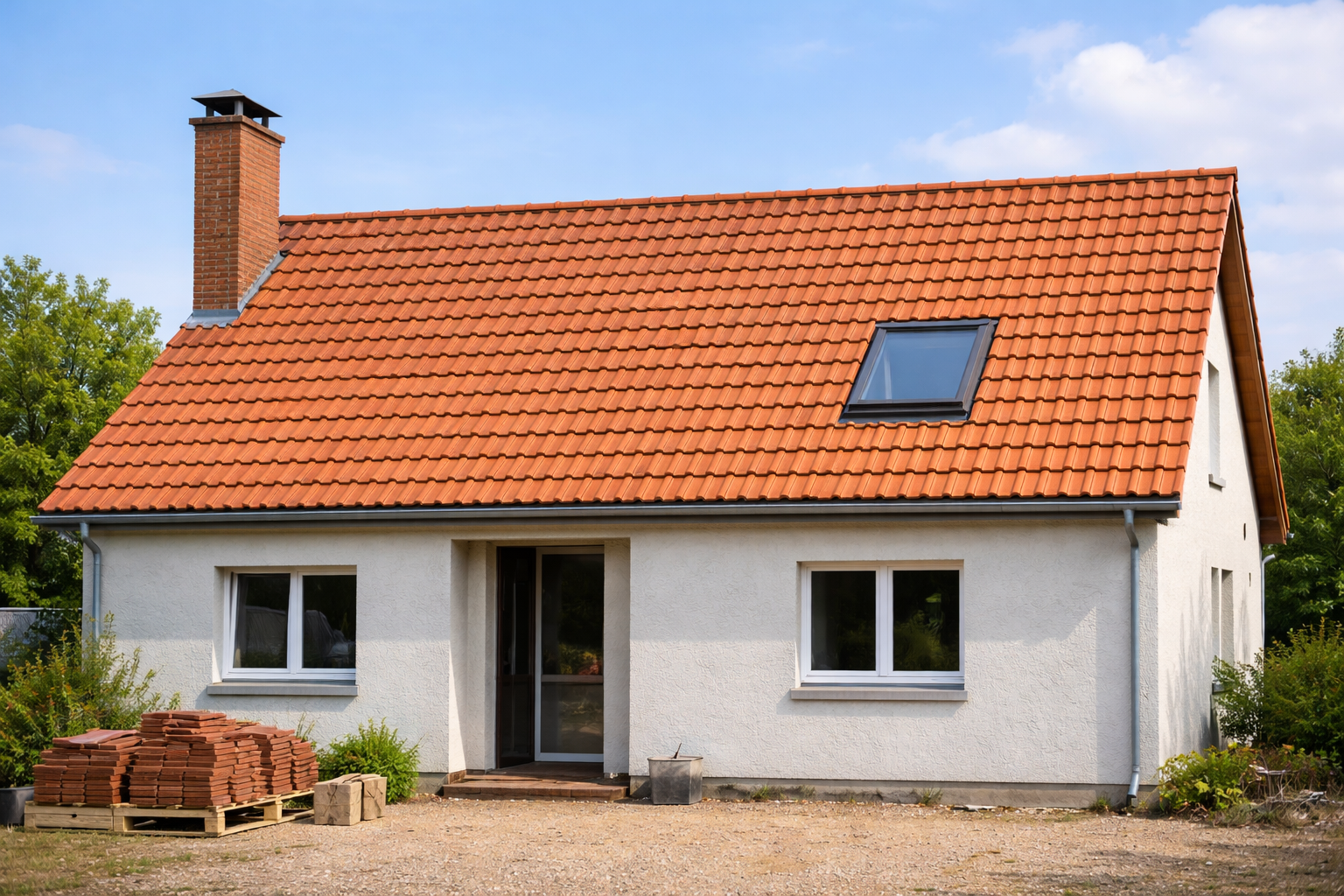 Croquis architectural montrant un chantier de construction .