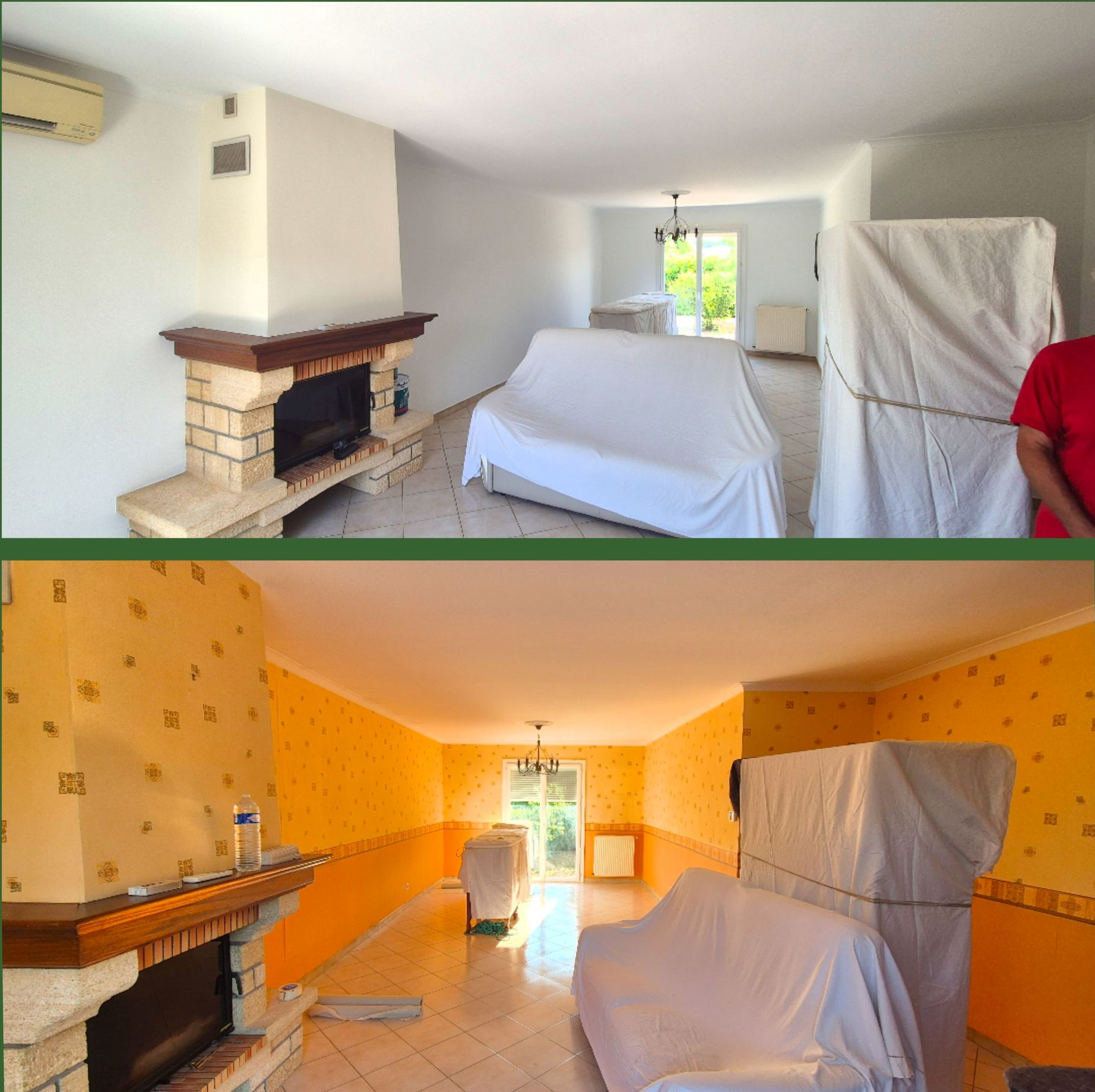 Cuisine repeinte en blanc