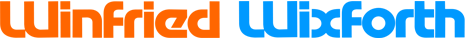 Das Winfried Wixforth-Logo in Orange und Blau.