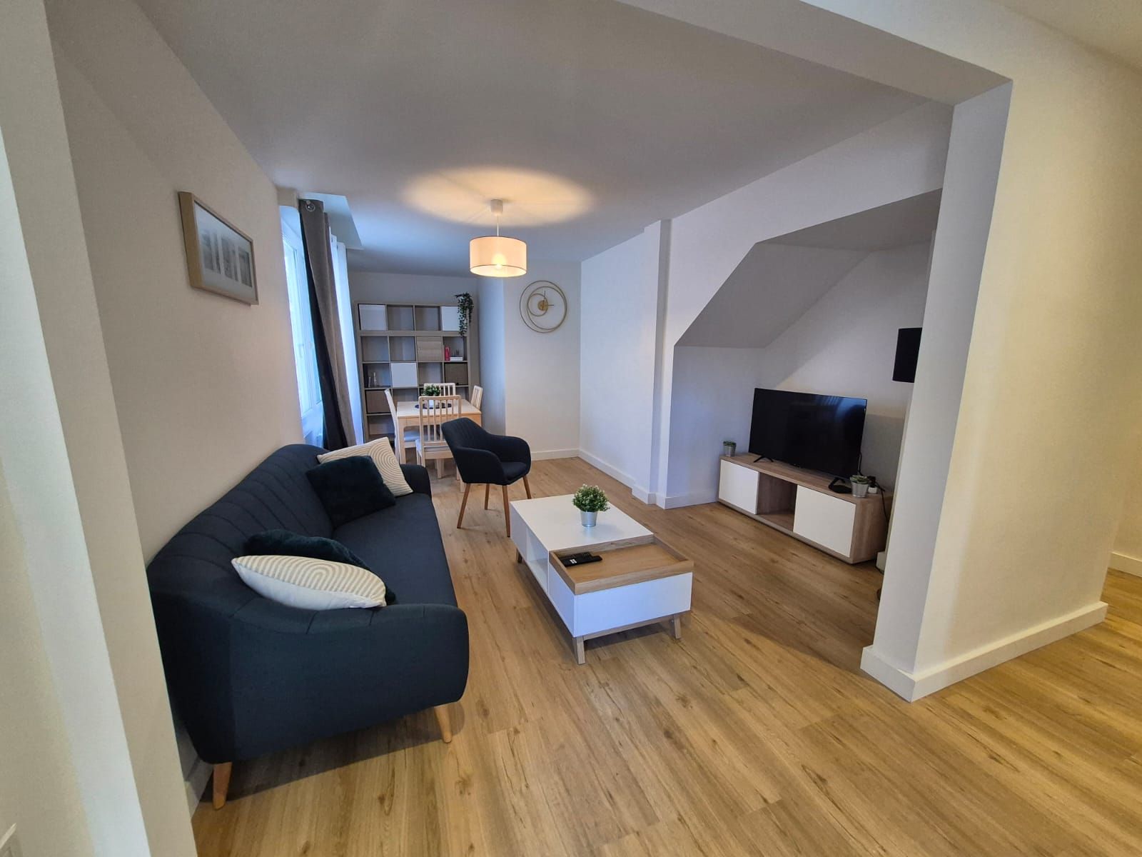 création de l'espace séjour d'un coliving
