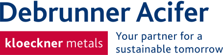 Un logo per debrunner acifer kloecker metals il tuo partner per un futuro sostenibile