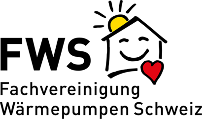 Un logo per fws associazione professionale per pompe di calore Svizzera