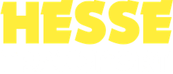 Gelbes „HESSE“-Logo auf weißem Hintergrund