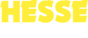 Gelbes „HESSE“-Logo auf weißem Hintergrund
