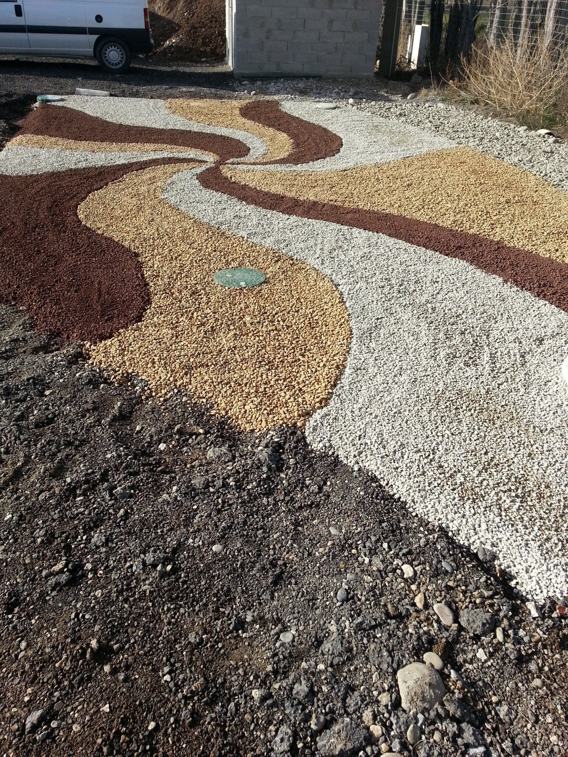 Décoration en gravier