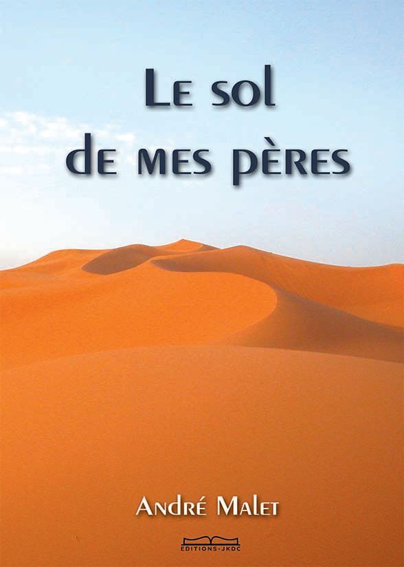 Couverture d'un livre avec des dunes de sable orange 
