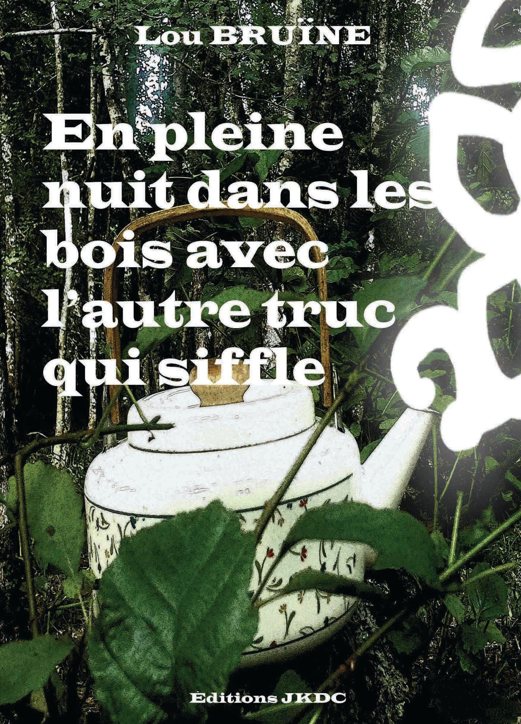 Couverture d'un livre avec une théière dans une forêt
