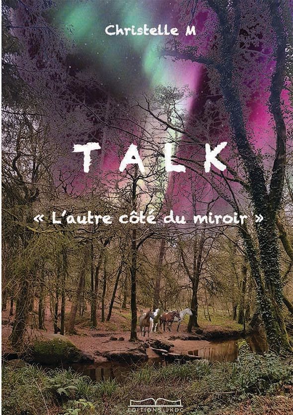 Couverture d'un livre avec des cheveaux dans uen forêt
