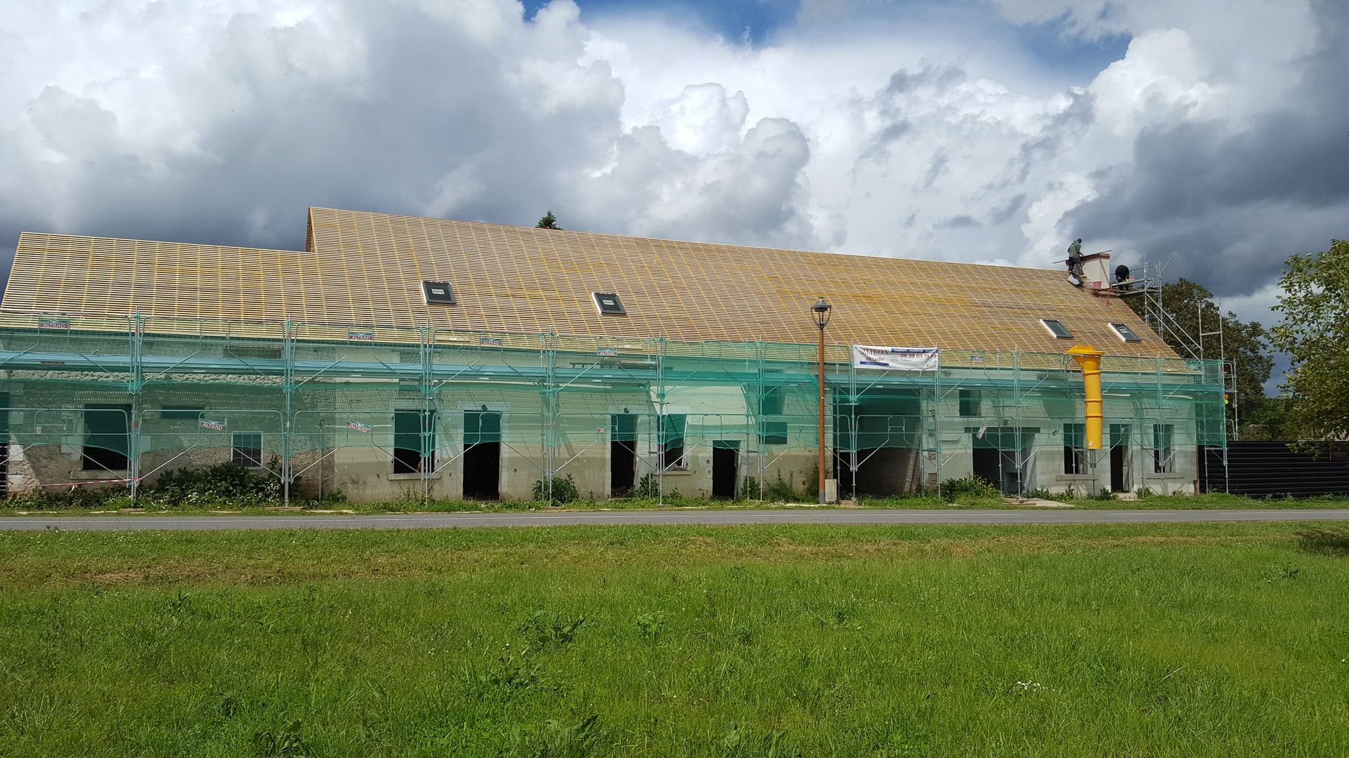 Pose de la couverture