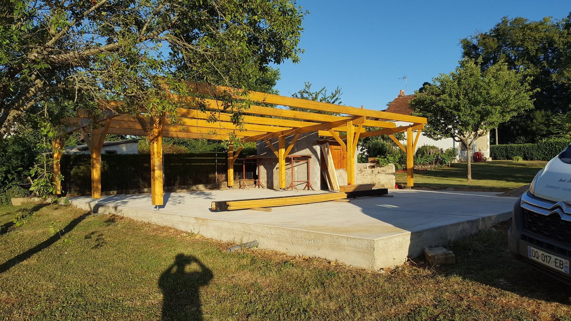 Création de la charpente en bois