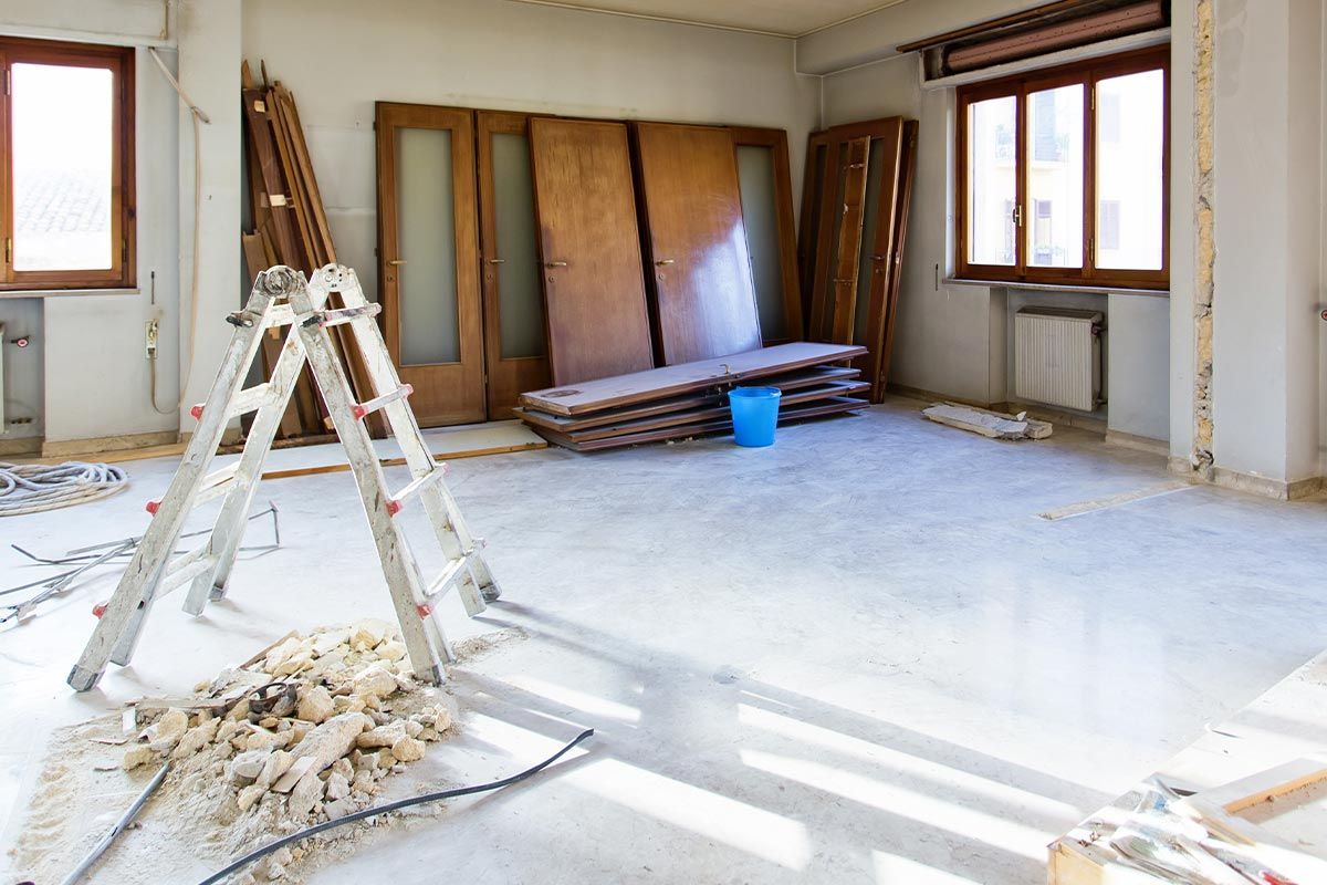 Intérieur d'une maison en rénovation