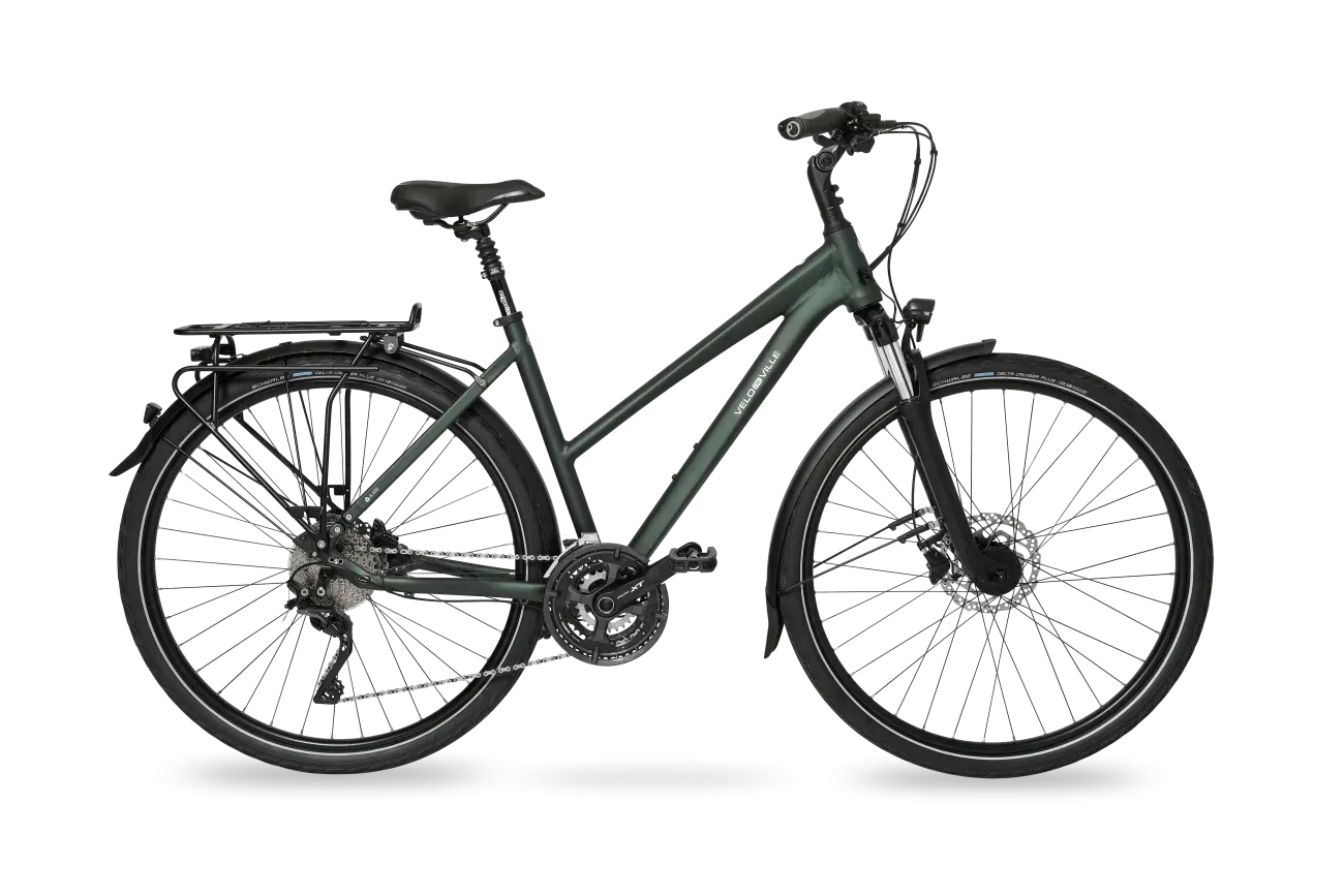 Vélo de ville couleur kaki