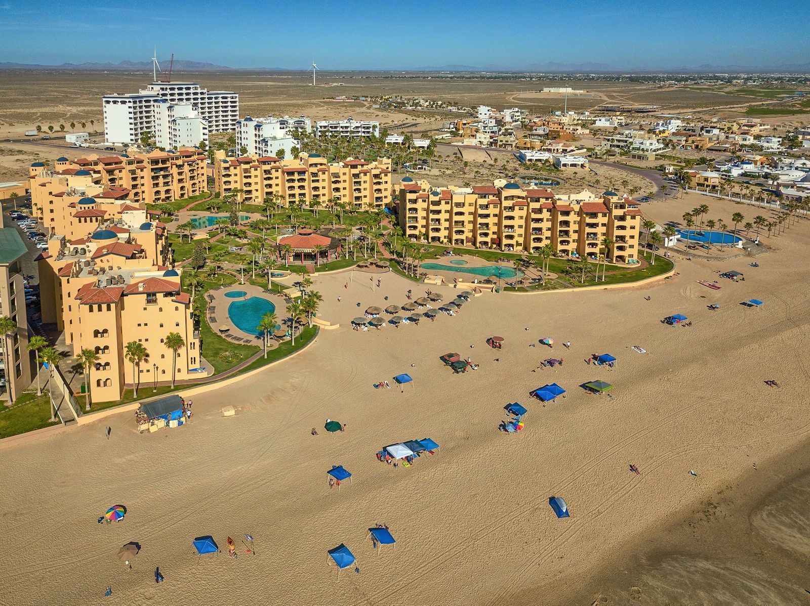 Aerial view of Sandy Beach in Rocky Point, Mexico