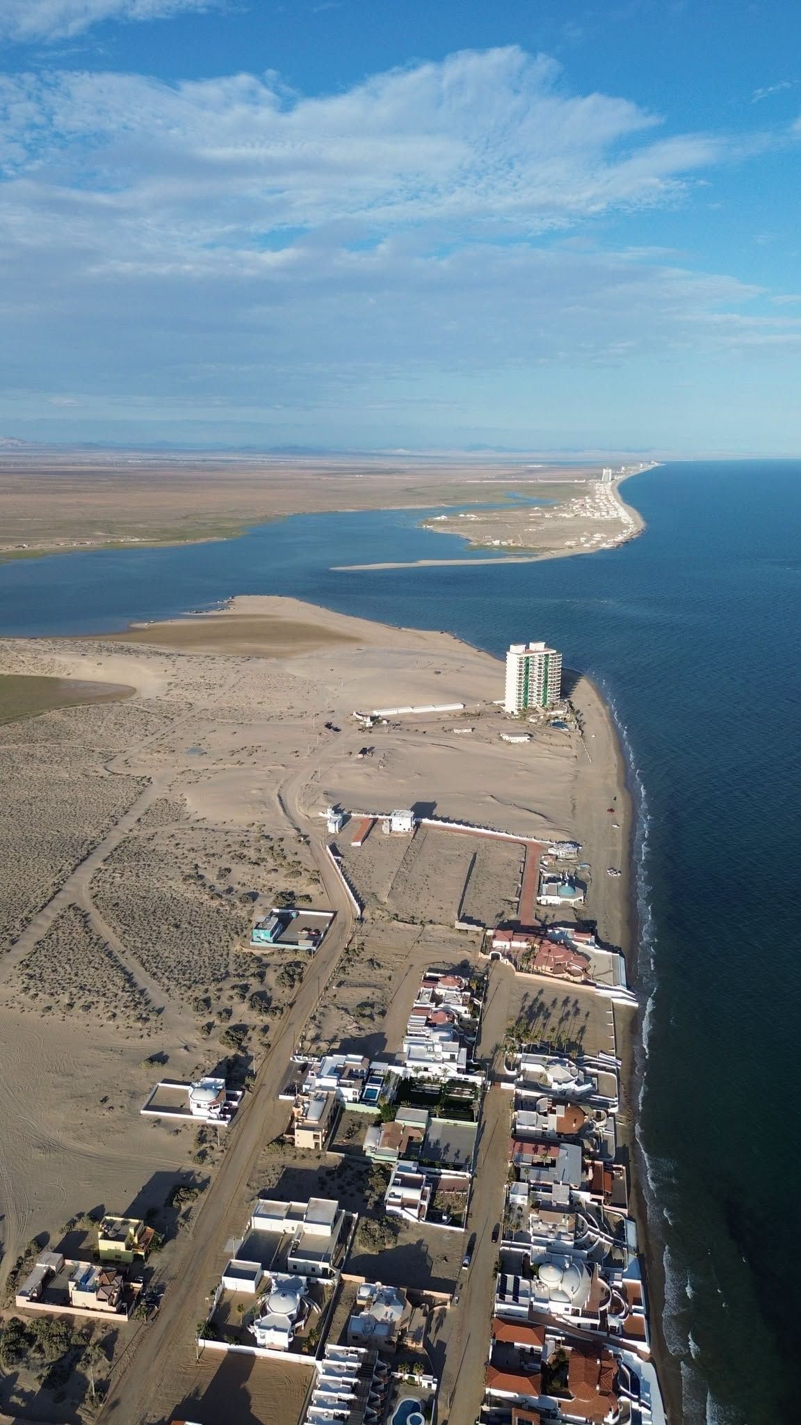Aerial view of Las Conchas in Puerto Peñasco, Mexico