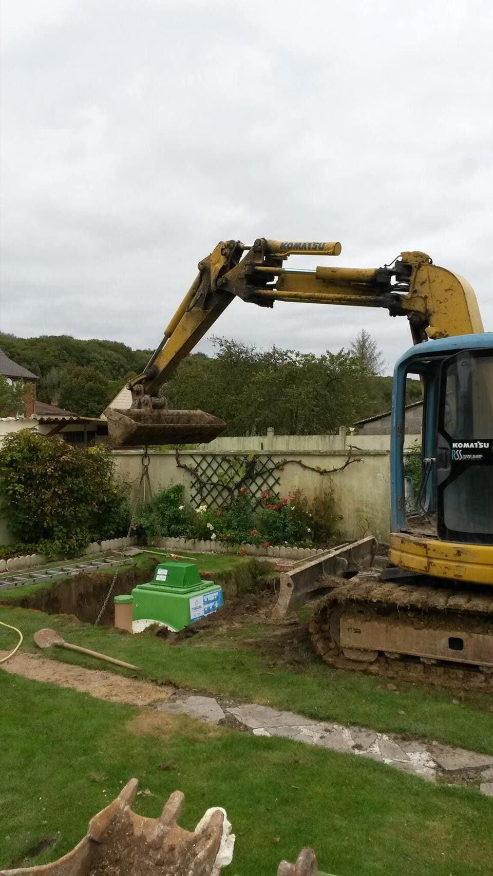 Mise en place et pose d'une microstation Tricel