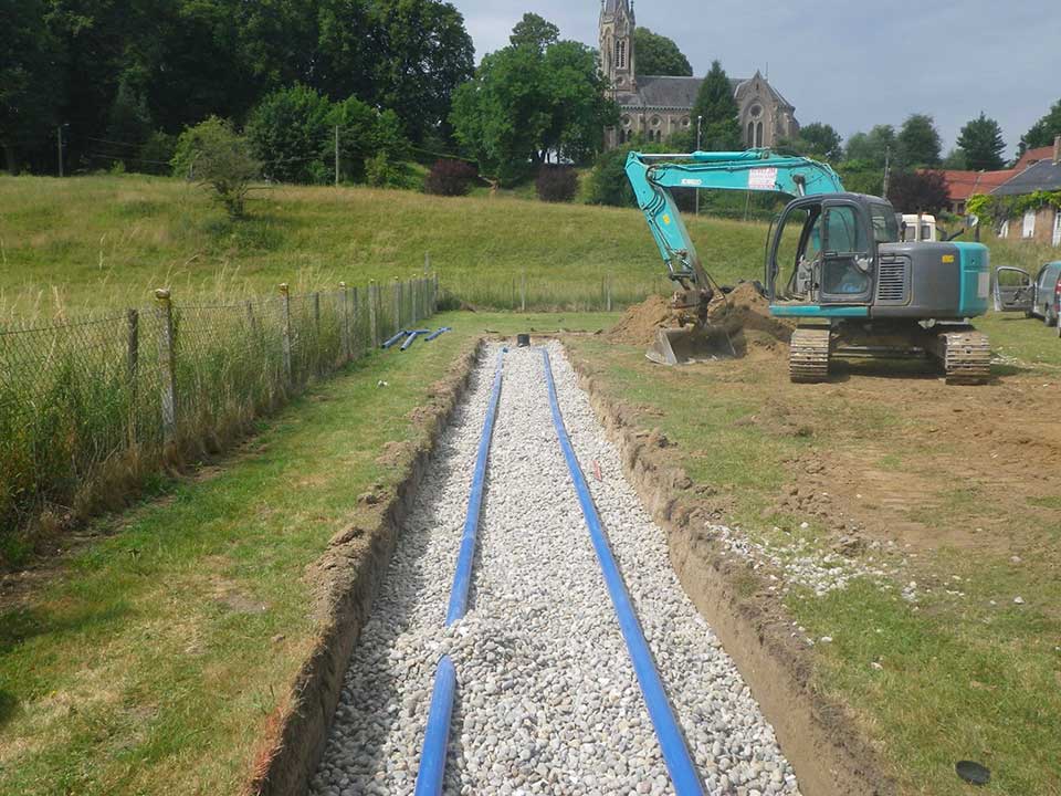 Installation d'une microstation d'épuration