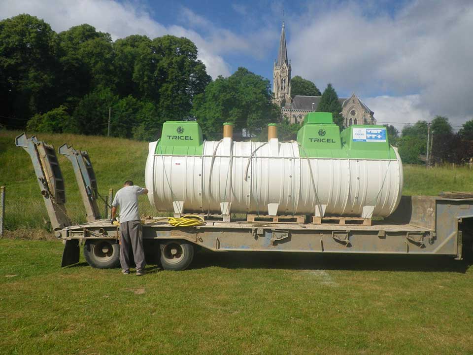 Installation d'une microstation d'épuration