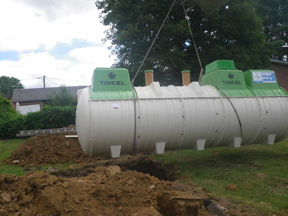 Installation d'une microstation d'épuration