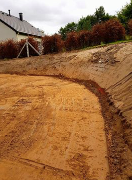 Empierrement d'un talus