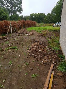 Construction d'un empierrement de talus