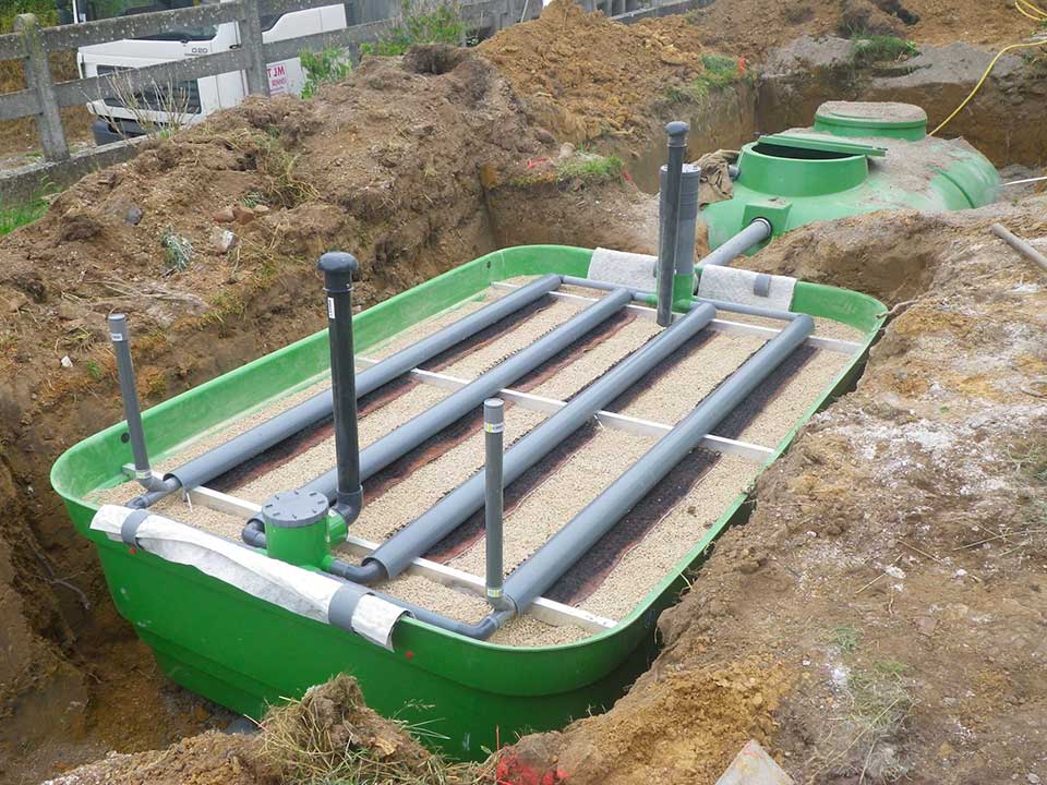 Vue sur l'installation d'un assainissement EPARCO