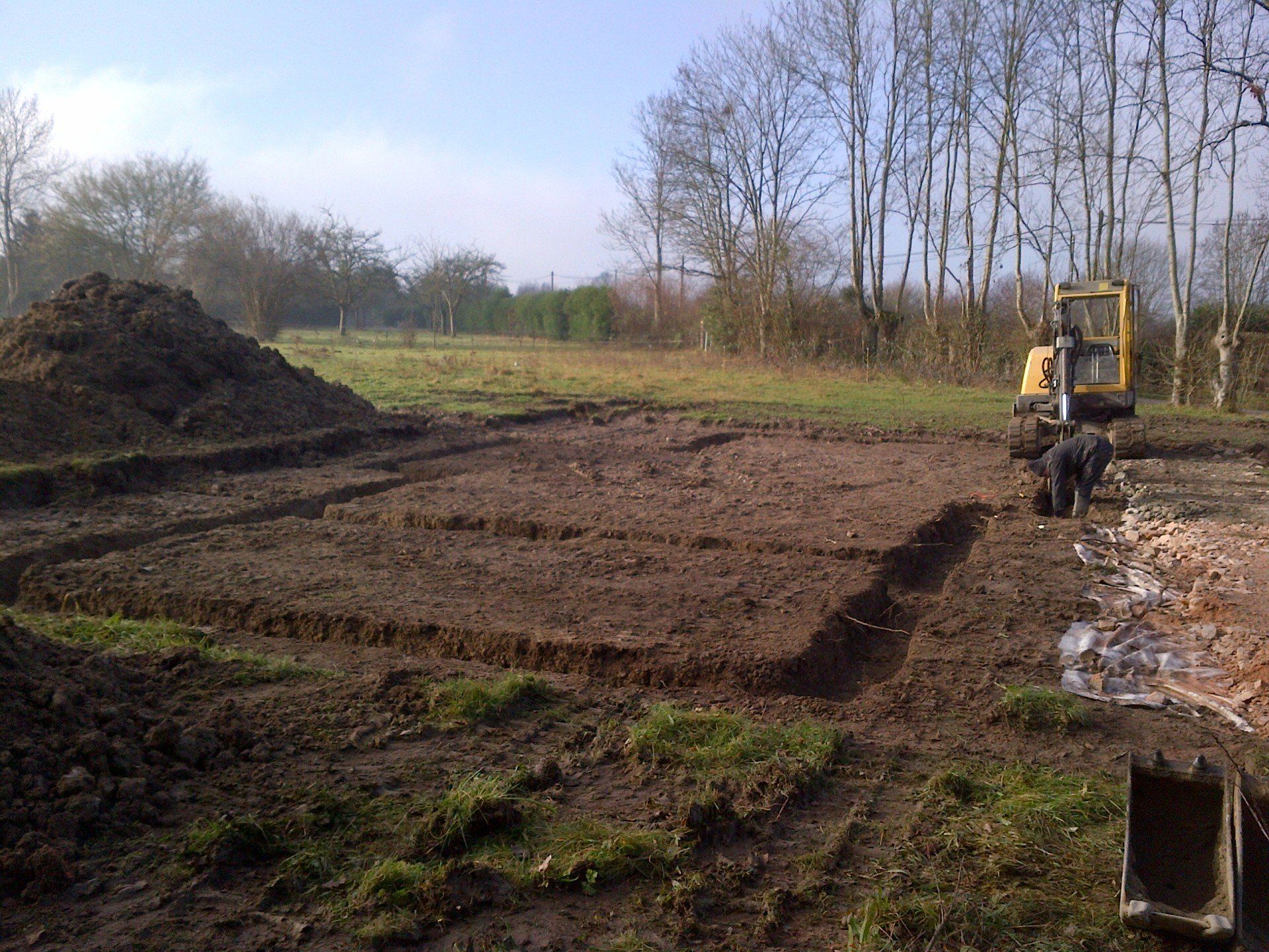 Terrassement pour la construction