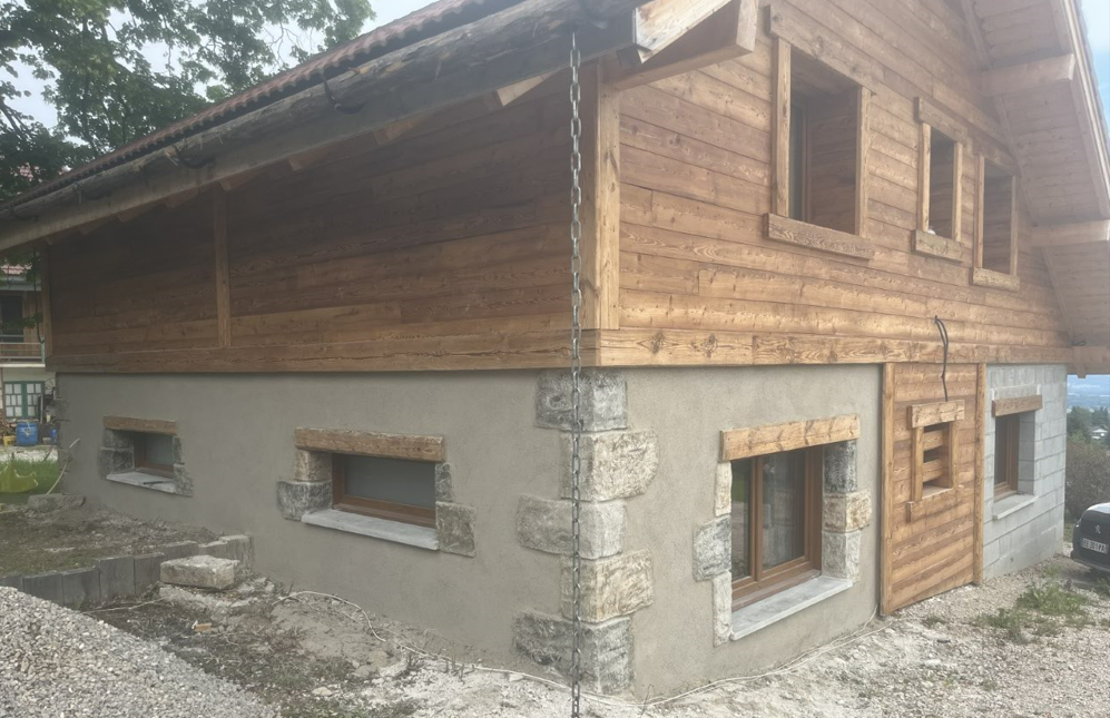 Maison enduit à la chaux